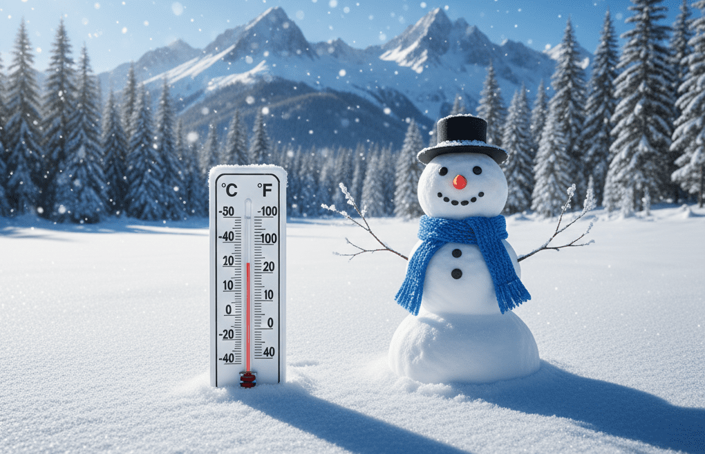 Comparison of minus 40 degrees Celsius and minus 40 degrees Fahrenheit on temperature scales